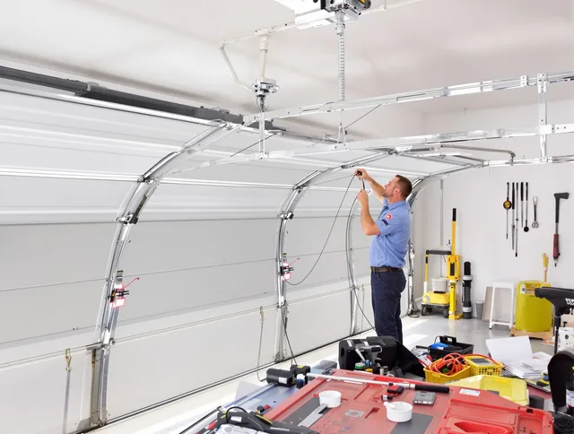 Garage door cable repair service by North Olmsted Garage Door Repair in North Olmsted
