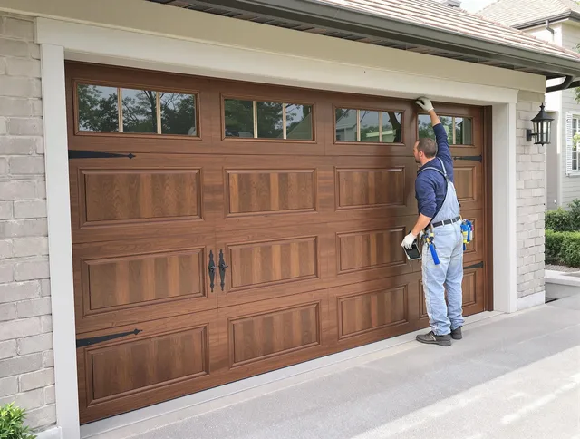 Custom garage door showcase by North Olmsted Garage Door Repair in North Olmsted