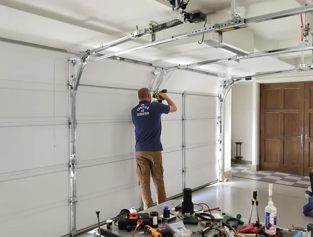 North Olmsted Garage Door Repair certified technician performing precision garage door repair in North Olmsted