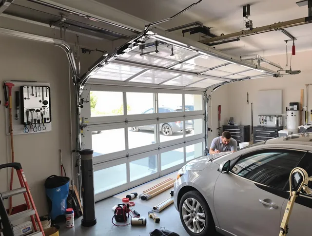 Garage door noise reduction service by North Olmsted Garage Door Repair in North Olmsted